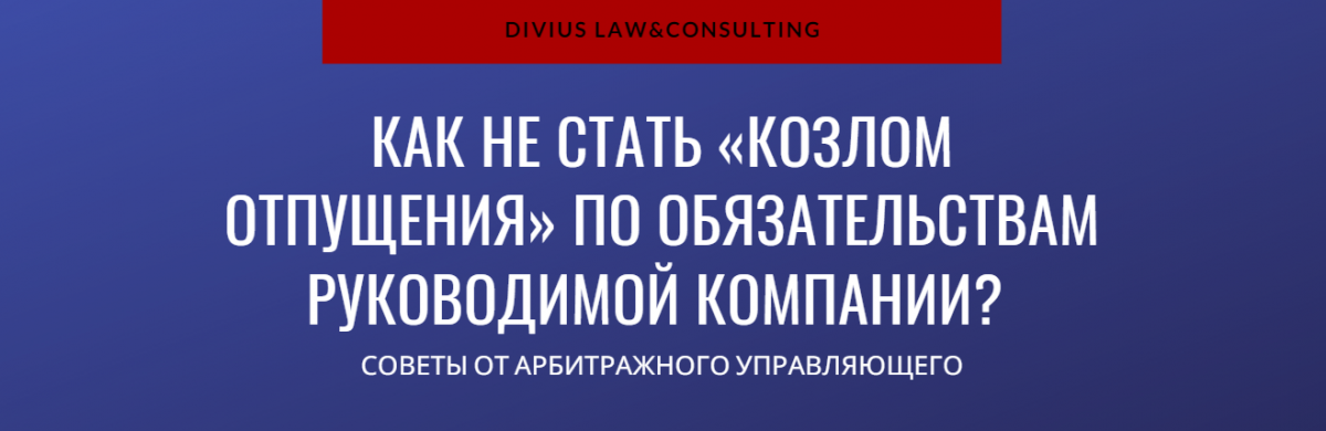 Как не стать «козлом отпущения» по обязательствам руководимой компании